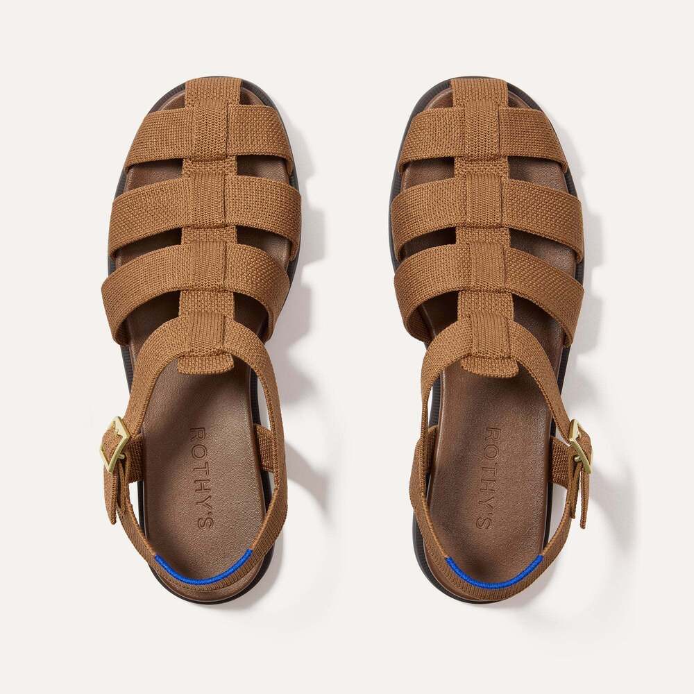 Rothy's The Fisherman Sandal - Pecan Size 10.5 - Picture 1 of 3
